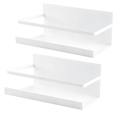 Magnetisches Gewürzregal 2er-Set, Küchenorganizer, weiß