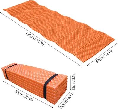 Produktbild von Tragbare Schaumstoff-Camping-Isomatte, feuchtigkeitsbeständig, leichte Klappmatratze für Outdoor-Wanderungen, Rucksackreisen, Picknicks