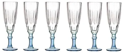 Image de Verres à vin avec pied coloré, 170 ml, 6 pièces