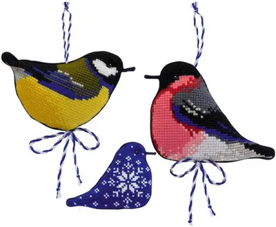 Obrázok produktu pre Riolis počítaný krížikový steh Kit Winter Birds