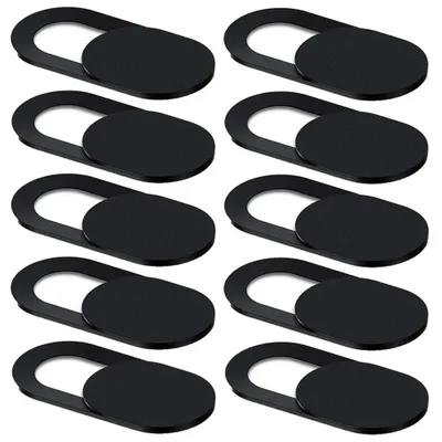 Productafbeelding van Webcam cover - Schuifje - Zwart - Set van 10 stuks