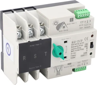 Image de 110VAC 100A Dual Power Commutateur de transfert automatique 3P 35mm montage sur rail Onduleur PV Commutateur de transfert automatique