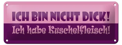 Produktbild von Blechschild Spruch 27x10cm Ich habe Kuschelfleisch Dekoration