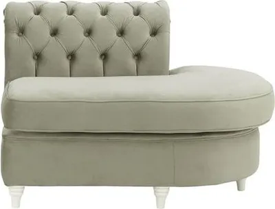 Produktbild von Chesterfield Modul - Abschlusselement rund, rechts (ECR)-Velluto 15-white