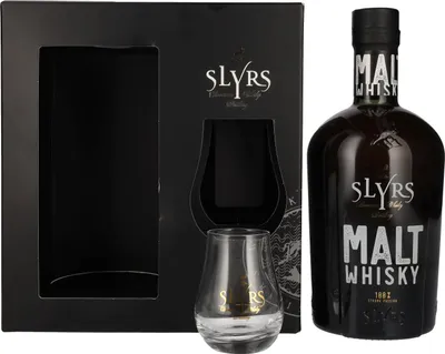 Image de Slyrs Bavarian Malt Whisky 40% Vol. 0,7l en boîte cadeau avec Verre