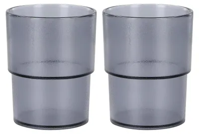 Produktbild von 2 Stück Zahnbürstenbecher aus PP, stapelbar, für Zahnbürsten und Mundspülung