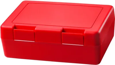Produktbild von Brotdose Kinder "Dinnerbox" – BPA-FREI &  GERMANY – Lunchbox mit sicherem Klickverschluss, robuste Pausenbox für Kinder & Erwachsene - standard-rot