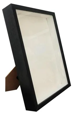 Image de Cadre d'encadrement, profondeur 3 cm, vitrine en bois, cadre noir