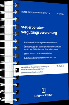 Produktbild von Steuerberatervergütungsverordnung