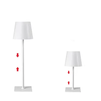 Produktbild von Kabellose Tischlampen, 3Farben, Stufenloses Dimmen, 4000mAh ,IP54 Wasserfest,  Höhenverstellbare, Tischleuchte, LED-Schreibtischlampe für Schlafzimmer