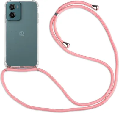 Produktbild von Handykett für Motorola Moto G05 / Moto E15 Hülle mit Kordel Handyhülle mit Band in Rosa