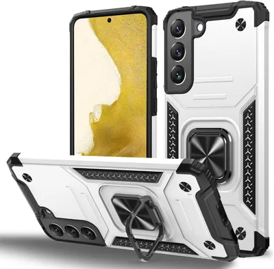 Produktbild von Armor Case Für Samsung Galaxy S22+ 6.60"" Case Silber Verstärkt +Ring