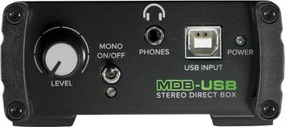 Obrázek produktu pro Mackie MDB-USB, Basová kytara, Digitální piano, Kytara, Syntetizátor, Černá, 20 - 20000 Hz, 330000 ohm, 600 ohm, 0,01%