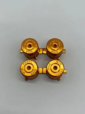Produktbild von PlayStation 5 DualSense PS5 Controller Stick Thumbstick Joystick Kappen Knöpfe Alu Metall: Knöpfe Gold