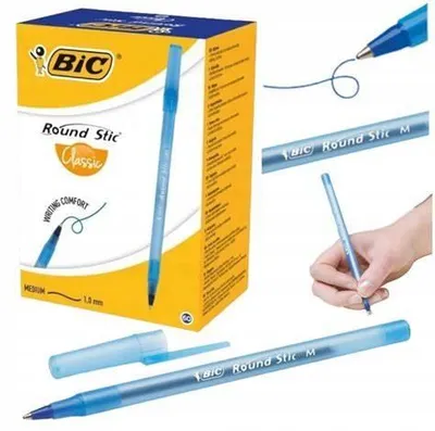 Produktbild von Bic Round Stic Kugelschreiber Set 60 Stück Blau