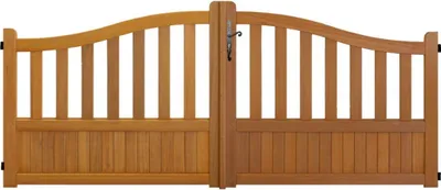 Image de Portail En Bois Ajouree L3,50m x H1,10/1,30 (sans quincaillerie)