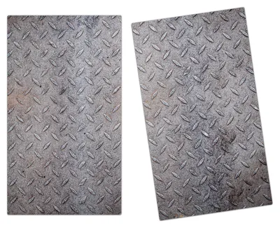 Produktbild von Spritzschutz Herdabdeckplatte Schneidebrett aus Glas Schmutziges Metall 2-Teilig (60x52cm)