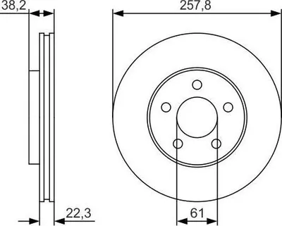 Produktbild von 2x BOSCH Bremsscheibe 0 986 479 R56 für CHRYSLER NEON II für DODGE NEON II 38mm