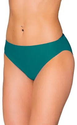Produktbild von Aquarti Damen Bikini Hose mit mittelhohem Bund, Farbe: Smaragdgrün, Größe: 36
