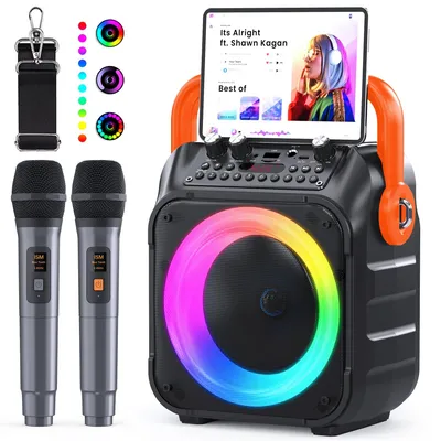 Obrázek produktu pro Karaoke zařízení s dvěma mikrofony a Bluetooth reproduktorem