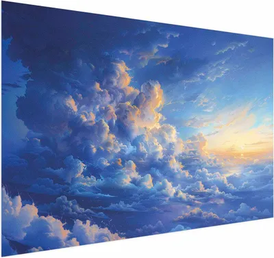 Produktbild von Posterpapier Poster - When the Sky Becomes Canvas: A Masterpiece of Nature in the Clouds 30x21 cm Muster b-H-10029-ao-a
