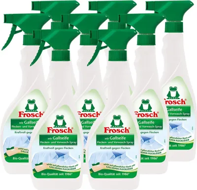 Produktbild von 8x Frosch wie Gallseife Fleck-Entferner und Vorwasch Spray 500 ml Sprühflasche