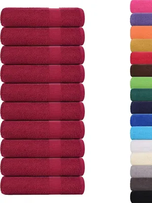 Produktbild von vidaXL Duschtücher FROGN 10 Stk. Bordeaux 70x140 cm 360 g/qm