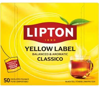 Produktbild von Lipton Schwarzer Tee Yellow Label, 75 g – Aromatischer schwarzer Tee