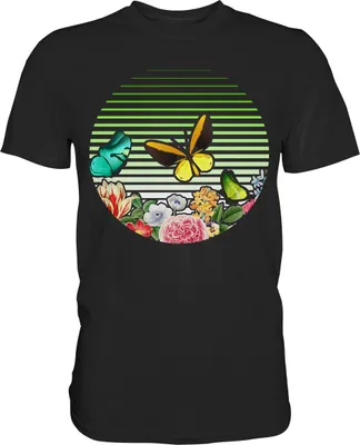 Produktbild von Garten Schmetterlinge T-Shirt – Black / S