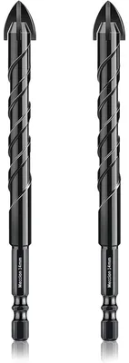 Immagine prodotto di Trapano per piastrelle, set da 2 pezzi, diametro 14 mm, punta in carburo di tungsteno con incastro a croce, adatto per piastrelle, Vetroceramica, vetro, muratura, plastica, legno, porcellana, metalli teneri
