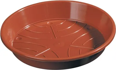 Produktbild von Blumentopf Untersetzer rund aus Kunststoff, Farbe:terracotta;Durchmesser:14 cm