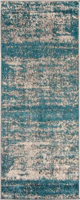 Produktbild von Mazovia Teppich Blau Abstrakt - Teppich für Wohnzimmer, Schlafzimmer gut für Fußbodenheizung - 70x250 cm