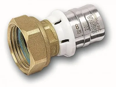 Produktbild von Aluverbund Pressfitting SANHA bleifrei Übergangsverschraubung Innengewinde 20 x 2 - 3/4" Multikontur DVGW