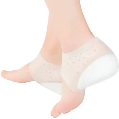 Produktbild von 2 Paar Einlegesohlen zur Erhöhung der Höhe, Silikon-Fersenpolster, weiche Gel-Fersenpolster-Einlagen für Damen und Herren (5,0 cm)