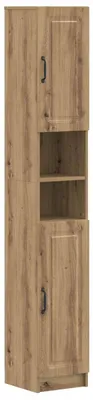 Image de vidaXL Armoire de salle de bain avec étagère ouverte, style UTRECHT, finition chêne artisanal