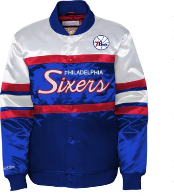 Produktbild von Kinder Heavyweight Satin Jacke - Philadelphia 76ers - US18