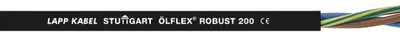 Image de Longe de 10 mètres 0021806 Ölflex Robust 200, câble detout temps 3x1,5 mm² avec conducteur de protection vert-jaune | Câble résistant aux UV, sans halogène | Câble de raccordement à 3 conducteurs noir avec code couleur