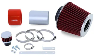 Für Audi TT 8N / 1.8T 4 Zylinder 1998-06 Air Intake Kit mit Sport Luftfilter Rot in der Farbe Rot von Carparts-Online GmbH