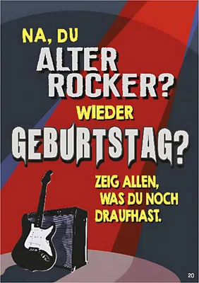 Image de Cartes musicales avec surprise et son Alors, vieux rocker ? Un autre anniversaire...