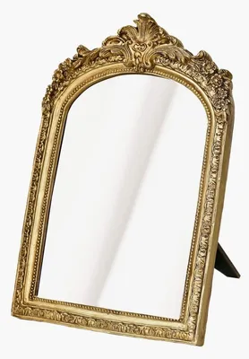 Produktbild von HSDDHOME Kleiner Goldener Vintage-Make-up-Spiegel, antiker dekorativer Wandspieg