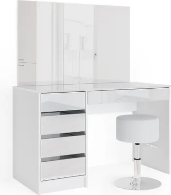 Produktbild von Schminktisch-Set Vicco Sherry Weiß 120 cm mit Hocker, Model 33953