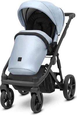 Image de Kunert Poussette Arizo 14 Baby Blue Eco Cadre noir siege auto