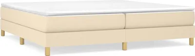 Produktbild von vidaXL Boxspringbettgestell Creme 200x200 cm Stoff