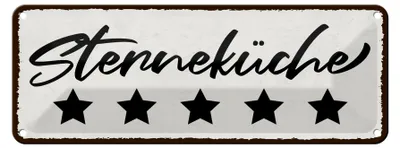 Produktbild von Blechschild Hinweis 27x10cm Sternenküche Dekoration