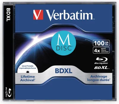 Immagine prodotto di M-DISC Verbatim BD-R 4X 100 GB INKJET stampabile al dettaglio