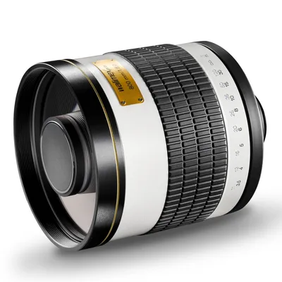 Produktbild von Walimex pro Spiegel Objektiv 800/8,0 DSLR für MFT Anschluss – Länge 131mm – für 800mm Brennweite – Vollformat/APS-C Sensor – für Reise Natur Tiere – K-Mount T2-Adapter – 3,5m Naheinstellgrenze