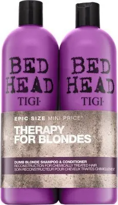 Immagine prodotto di Tigi Bed Head Dumb Blonde Shampoo & Conditioner shampoo e conditioner per capelli biondi 750 ml + 750 ml