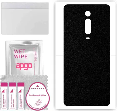 Produktbild von apgo Rückseite Schutzfolie, Skin, kompatibel mit Xiaomi Redmi K20, Hinten Displayschutzfolie aus Vinylfolie, kratzfest, einfache Montage - Mattschwarz
