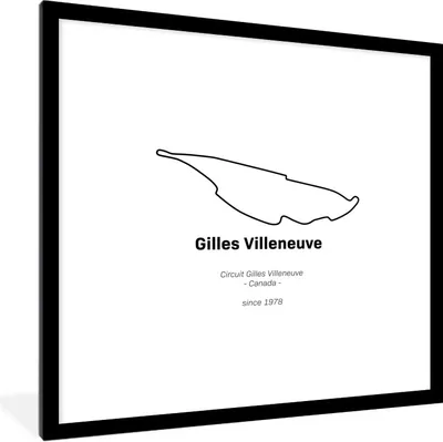 Produktbild von MuchoWow® Gerahmtes Poster Formel 1 - Kanada - Rennstrecke 40x40 cm - Poster mit Schwarzem Bilderrahmen Wandposter Rahmen Foto Bilder - Poster - Plakat im Rahmen