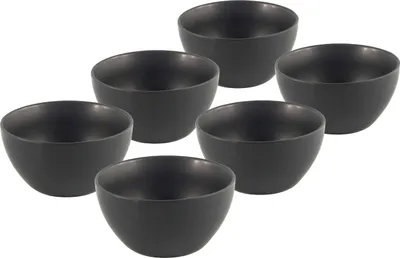 Produktbild von 1.06 Miska na cereálie 14x7,5 cm - sada 6 kusů - barva: černá